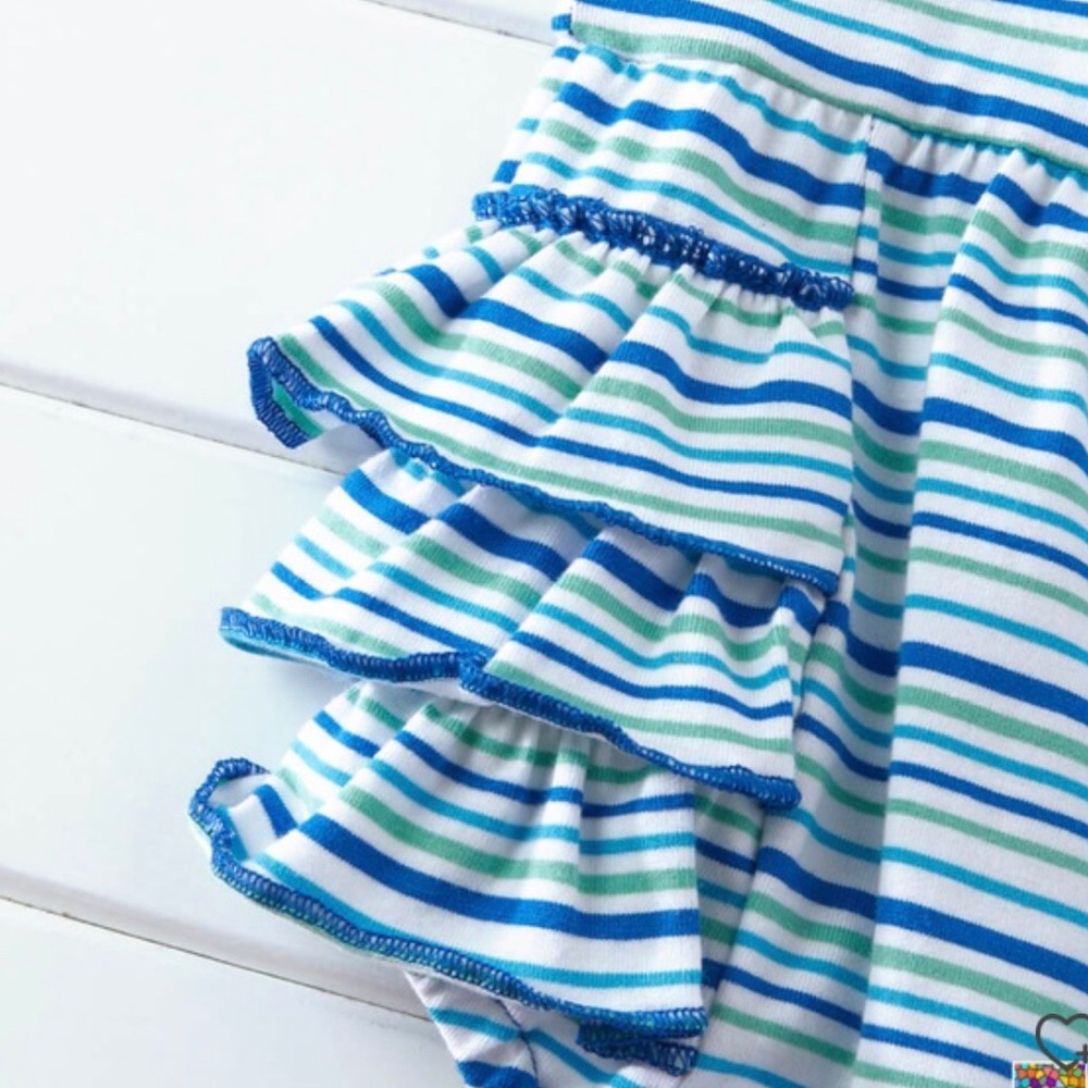 3/$25 PatPat Mosaic Striped Ruffle Romper - Picture 3 of 7